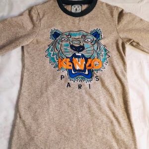 Kenzo Blue Classic Tiger Sweater Dress Ladies